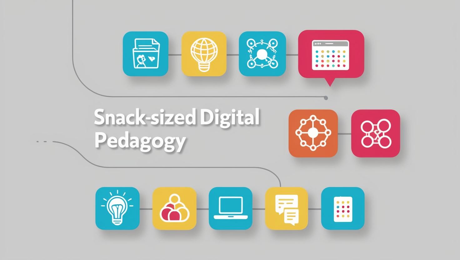 snack sized pedagogy logo, image created with Canva's free AI Dream Lab