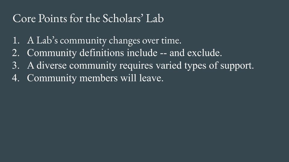 Slide - Point 4 - Community members will leave.