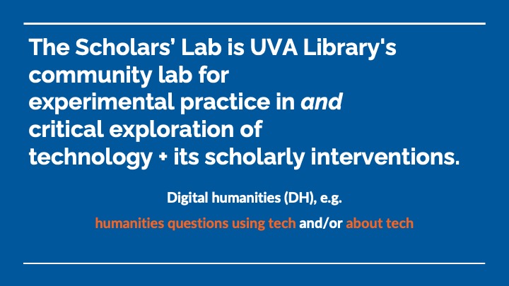 Slide: defining DH under the lab mission