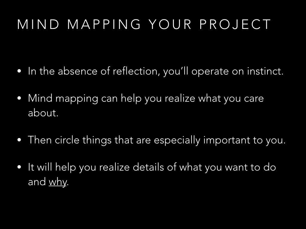Why mind map your project