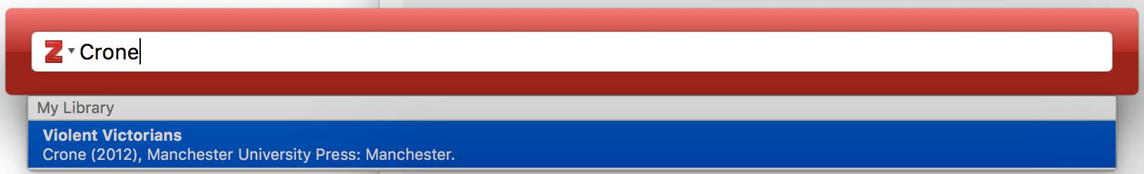 zotero searching for citation