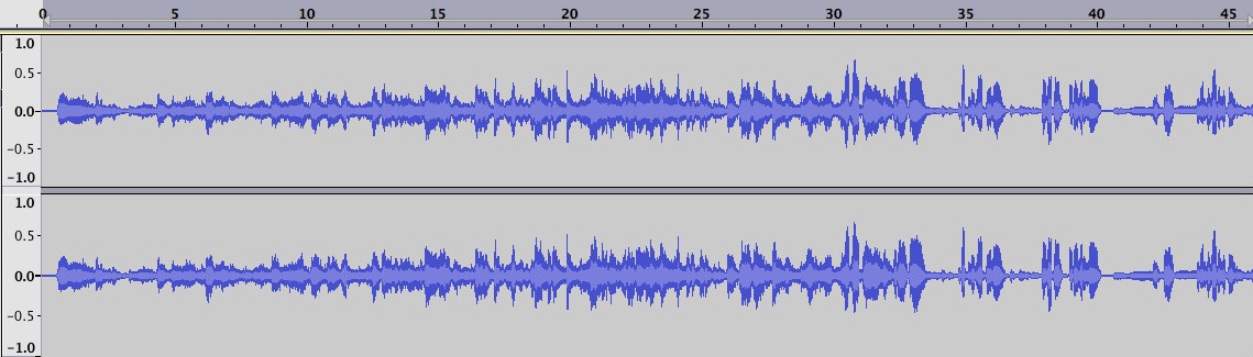 Waveforms in Audacity