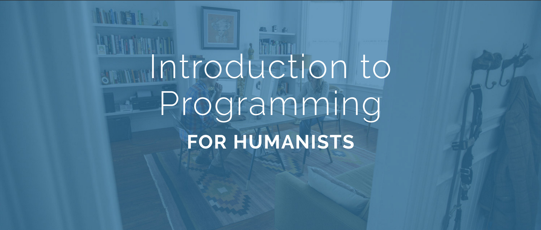 Humanities Programming course splash page.