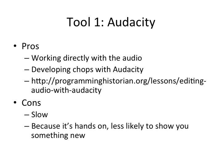 pros and cons of audacity