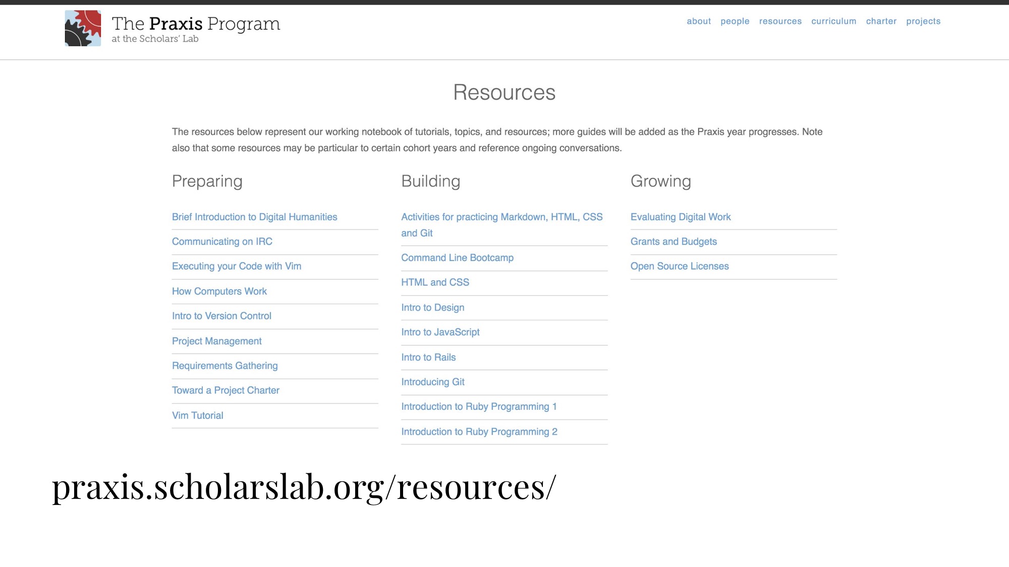 image of Praxis resources and curriculum published online