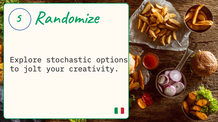 Over image of miscellaneous food.